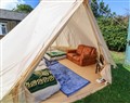 Enjoy a glass of wine at Bell Tent Three; ; Holmesfield near Dronfield