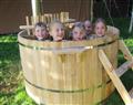Hot Tub at Canvas hideaway with private outdoor shower at Layer Marney Tower; Colchester; Essex