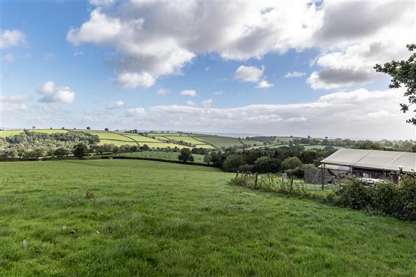 Canvas hideaway with private outdoor shower for 10 at Billingsmoor Farm in Devon