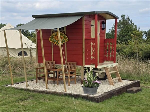 Restored circus wagon in North Yorkshire